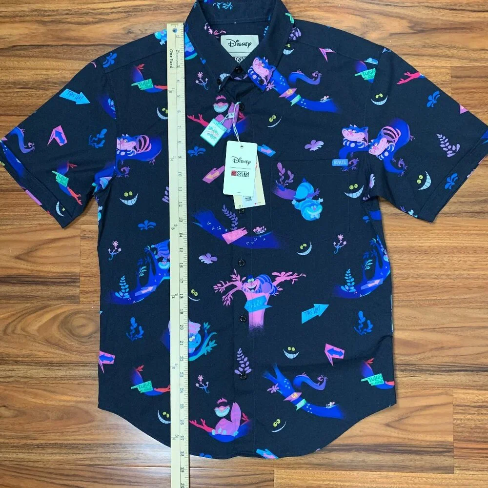 RSVLTS Men's Disney Alice in Wonderland Everyone is Mad Here Small Button-Up - Picture 7 of 8